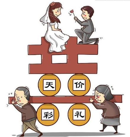 结婚女方收天价彩礼违法吗